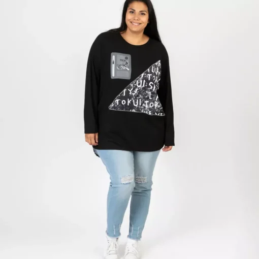 JEANS Pitkähihaiset Paidat | Plus!>Pomme Rouge NEW paita musta