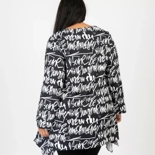 JEANS Tunikat | Plus!>Pomme Rouge Slogan tunika musta