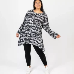 JEANS Tunikat | Plus!></noscript>Pomme Rouge Slogan tunika musta