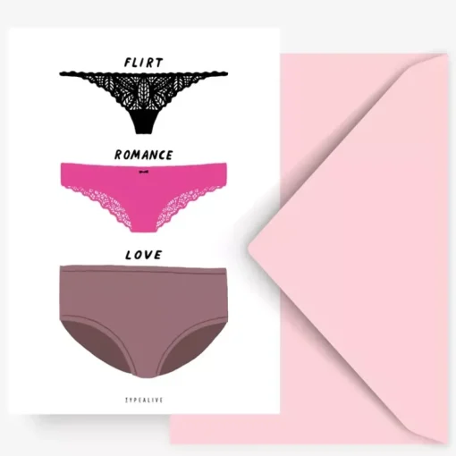 JEANS Elämäntapa Ja Lahjat>Postikortti Flirt Romance Love