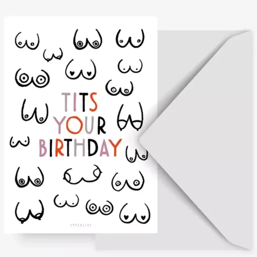 JEANS Elämäntapa Ja Lahjat>Postikortti Tits Your Birthday