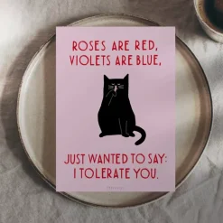 JEANS Elämäntapa Ja Lahjat>Postikortti Valentine Cat No. 1