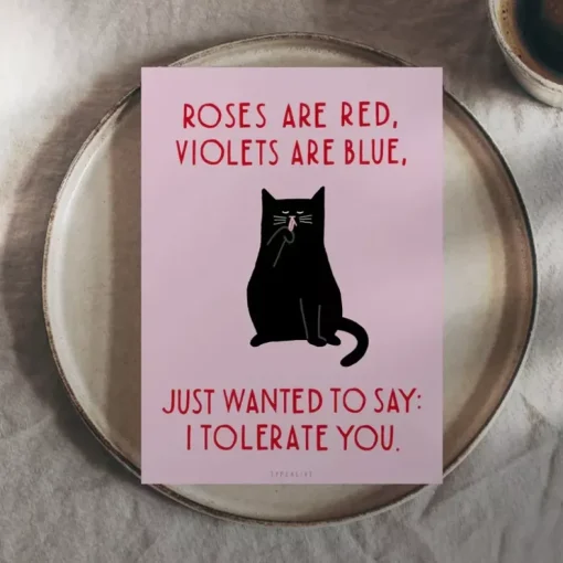 JEANS Elämäntapa Ja Lahjat>Postikortti Valentine Cat No. 1