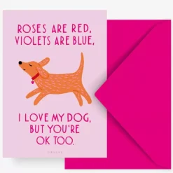 JEANS Elämäntapa Ja Lahjat>Postikortti Valentine Dog No. 1