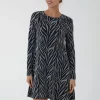 JEANS Minimekot>Qed LDN Aline Lurex mekko musta-hopea