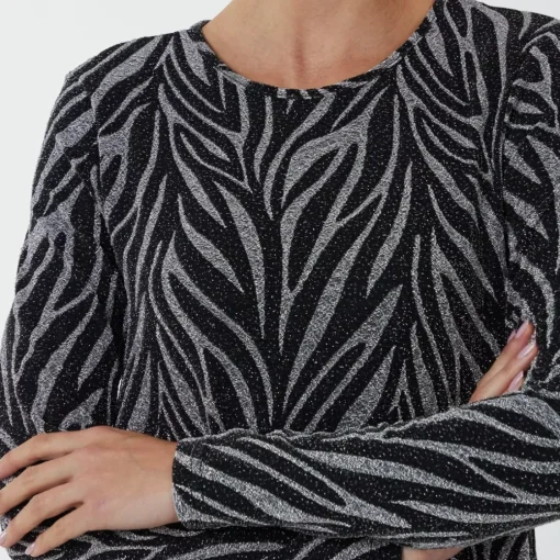 JEANS Minimekot>Qed LDN Aline Lurex mekko musta-hopea