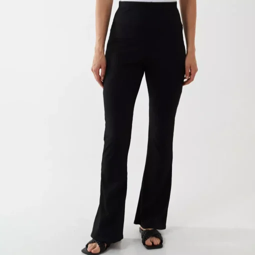 JEANS Housut>Qed LDN Alma ribbihousut musta