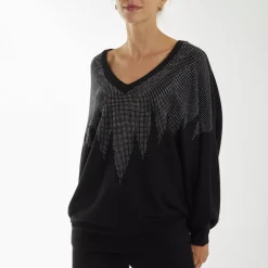 JEANS Pitkähihaiset Paidat | Neuleet>Qed LDN Desiree neulospaita musta