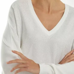 JEANS Pitkähihaiset Paidat | Neuleet></noscript>Qed LDN Desiree neulospaita valkoinen