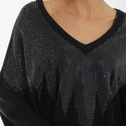 JEANS Pitkähihaiset Paidat | Neuleet></noscript>Qed LDN Desiree neulospaita musta