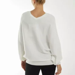 JEANS Pitkähihaiset Paidat | Neuleet></noscript>Qed LDN Desiree neulospaita valkoinen