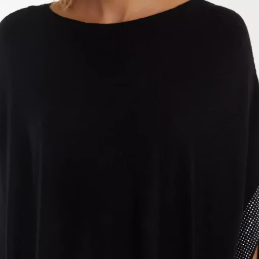 JEANS Neuleet | Plus!>Qed LDN Eliz neuleponcho musta