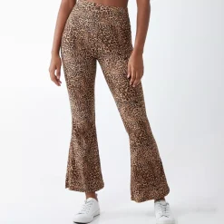 JEANS Housut>Qed LDN Nya leopardikuvioiset housut