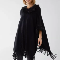 JEANS Neuleet | Plus!>Qed LDN Zoa neuleponcho musta