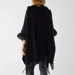JEANS Neuleet | Plus!></noscript>Qed LDN Zoa neuleponcho musta