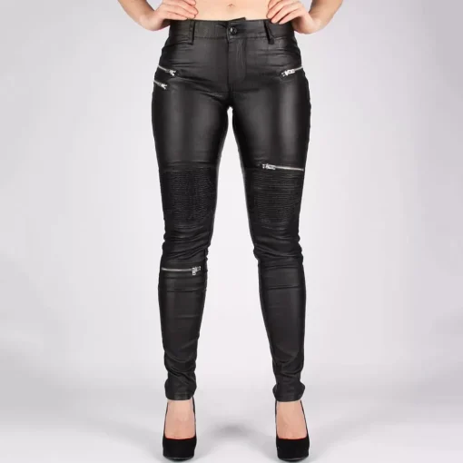 JEANS Housut>R. Display Coated Regular housut musta