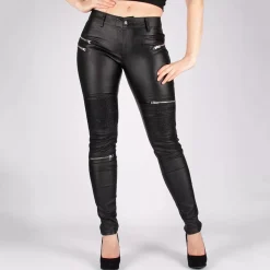 JEANS Housut>R. Display Coated Regular housut musta