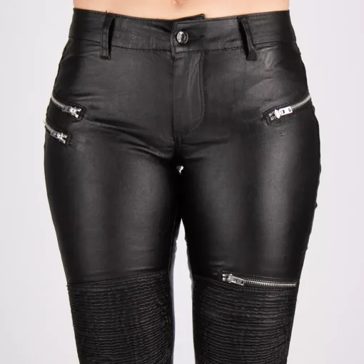 JEANS Housut>R. Display Coated Regular housut musta
