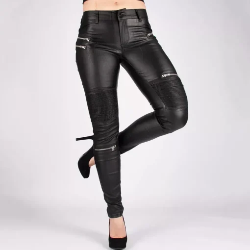 JEANS Housut>R. Display Coated Regular housut musta