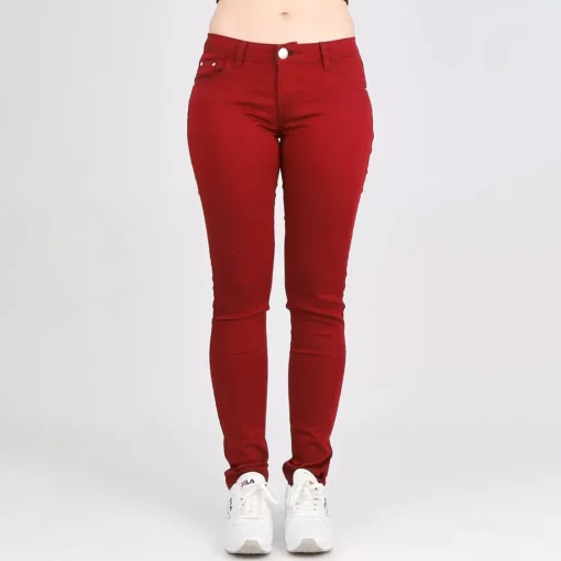 JEANS Farkut>R. Jonaco stretchfarkut burgundi