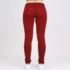 JEANS Farkut></noscript>R. Jonaco stretchfarkut burgundi