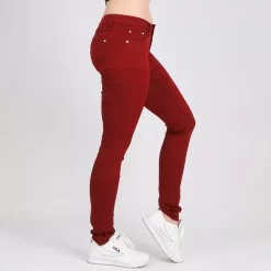 JEANS Farkut></noscript>R. Jonaco stretchfarkut burgundi