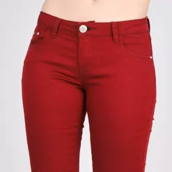 JEANS Farkut></noscript>R. Jonaco stretchfarkut burgundi