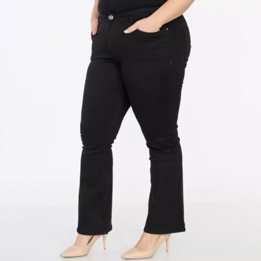 JEANS Housut | Plus!>Realty Flare housut musta