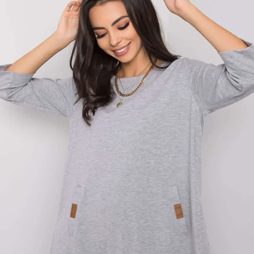 JEANS Tunikat | Minimekot>Relevance Dalenne trikootunika vaaleanharmaa