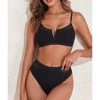 JEANS Uima-asut>Ribattu bikinisetti meshilla musta