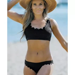 JEANS Uima-asut></noscript>Ribattu bikinisetti musta