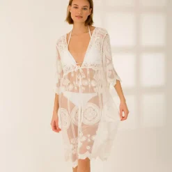 JEANS Takit | Alusvaatteet>Rosa Kendar pitsikaftaani cream
