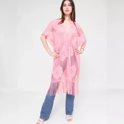JEANS Plus!></noscript>Rosa pitsikimono hapsuilla