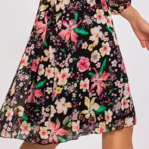 JEANS Minimekot>Rosa Rossa Annie kukkamekko vyöllä musta