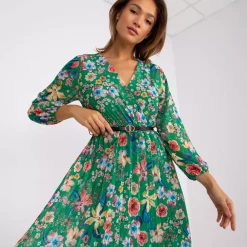 JEANS Minimekot></noscript>Rosa Rossa Annie kukkamekko vyöllä vihreä