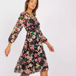 JEANS Minimekot></noscript>Rosa Rossa Annie kukkamekko vyöllä musta