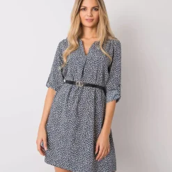 JEANS Tunikat | Minimekot>Rosa Rossa Bowels kuvioitu tunika vyöllä navy
