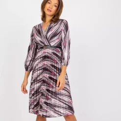 JEANS Midimekot>Rosa Rossa Carine mekko musta-pinkki