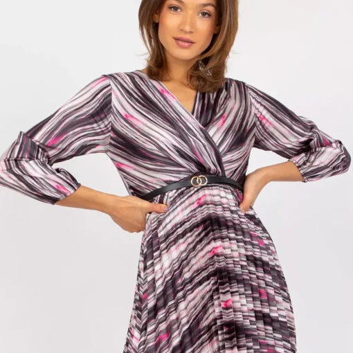 JEANS Midimekot>Rosa Rossa Carine mekko musta-pinkki
