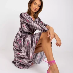 JEANS Midimekot></noscript>Rosa Rossa Carine mekko musta-pinkki