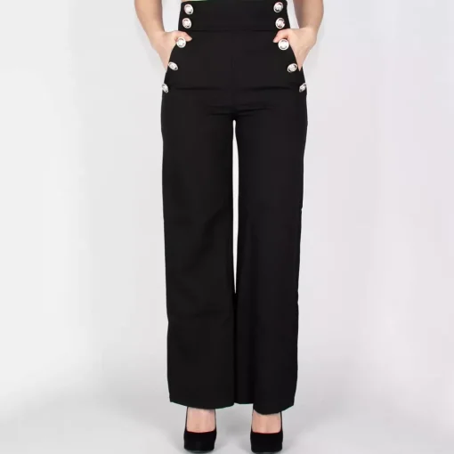 JEANS Housut>Rosa Rossa Giana housut koristenapeilla musta