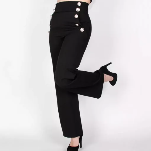 JEANS Housut>Rosa Rossa Giana housut koristenapeilla musta