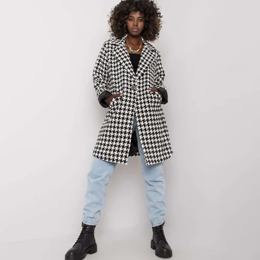 JEANS Takit>Rue Paris Amirah takki mustavalkoinen