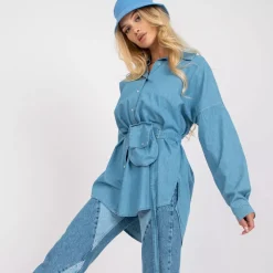 JEANS Pitkähihaiset Paidat>Rue Paris Brailey paita vyöllä v.sininen