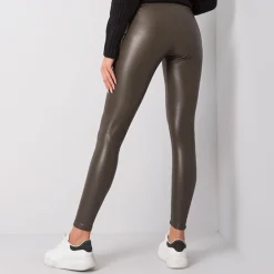 JEANS Leggingsit>Rue Paris Bryan thermo leatherlook leggingsit t.khaki