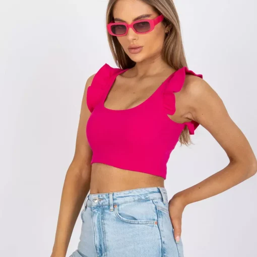 JEANS Lyhythihaiset Paidat Ja Topit>Rue Paris Camilla ribbitoppi fuksia
