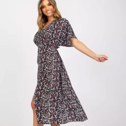 JEANS Midimekot></noscript>Rue Paris Cara kuvioitu mekko musta