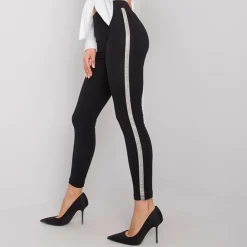 JEANS Leggingsit>Rue Paris Caroline leggingsit musta/hopea