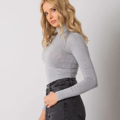 JEANS Pitkähihaiset Paidat>Rue Paris Cassies poolopaita vaaleanharmaa