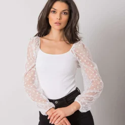 JEANS Pitkähihaiset Paidat>Rue Paris Charm ribbipaita valkoinen